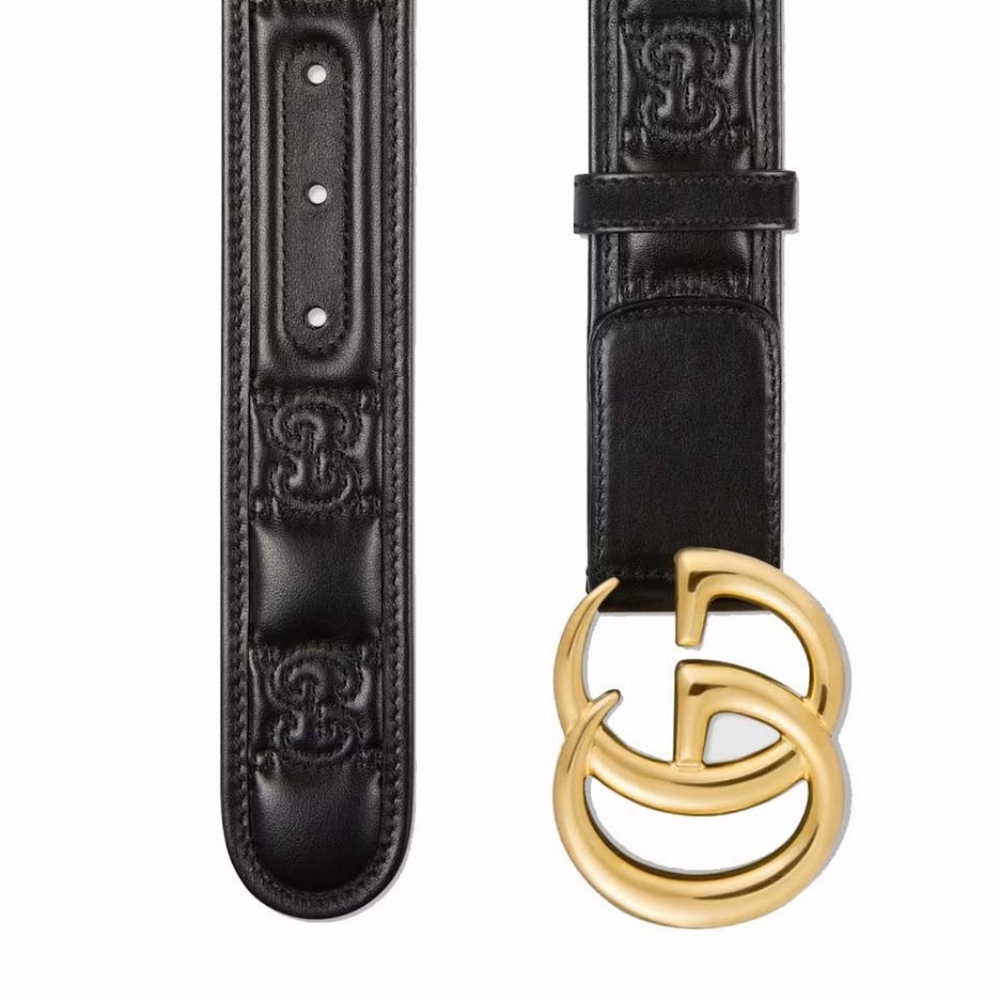 Worn Once: GG Marmont Matelassé Wide Belt - RARE SIZE 120 CM *Bonus Gift  Bag*